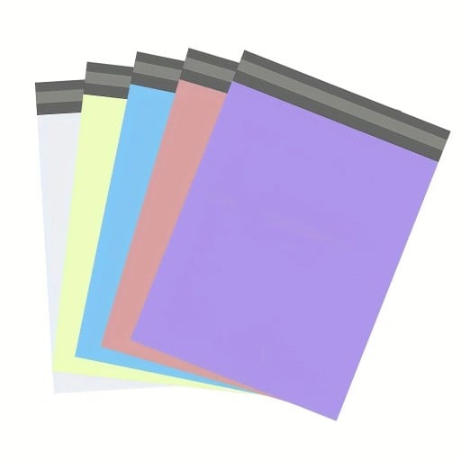 Plastové sáčky na balení dárků sada 10 ks s lepícím uzávěrem 30x42cm víceúčelové obálky pro odesílání zásilek a balení