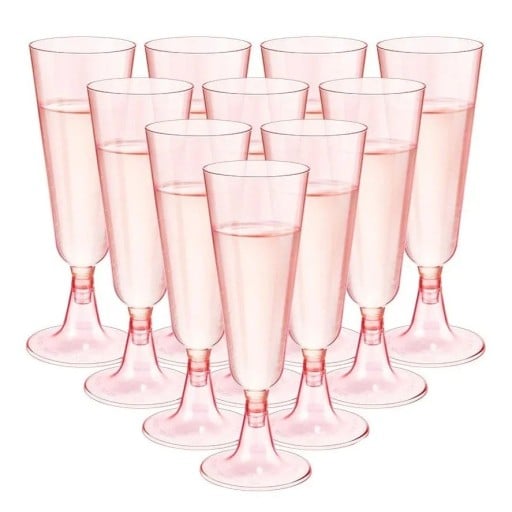 Plastové skleničky na sekt 25 ks 150–160 ml elegantní šampaňské flétny plast různé barevné varianty sklenice na šumivé víno pro oslavy