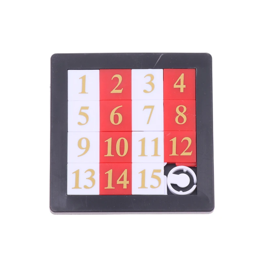 Plastový hlavolam 7 x 7 cm Posuvné puzzle s čísly 1–15 Klasická logická hra pro děti i dospělé Trénink mozku Paměťová hra