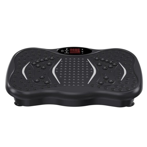 Plataforma vibratoria 150 W 99 niveles de intensidad y 5 modos de entrenamiento Capacidad 150 kg ABS y TPR Pantalla LCD Negra Para el ejercicio de todo el cuerpo