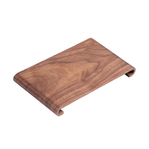 Plateau en bois plat avec des bords arrondis 21,5x12,8x2 cm plateau de service marron pour le thé, les bijoux, les fleurs et l'exposition esthétique