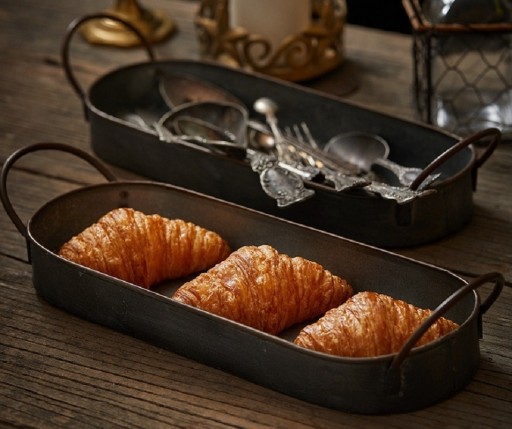Plateau rétro en fer 2 pcs C153