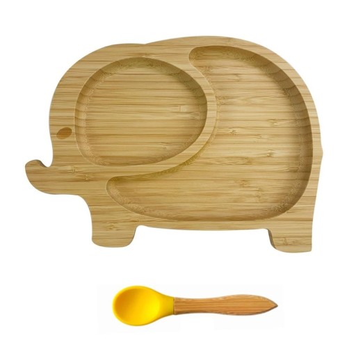 Plato infantil con cuchara de elefante