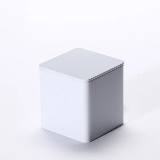 Plechová dárková krabička malá 85 × 85 × 90 mm kovová dóza barevné balení na čaj kávu cukr drobnosti organizér s víkem