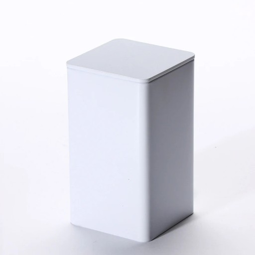 Plechová dárková krabička velká 85 × 85 × 150 mm kovová dóza barevné balení na čaj kávu cukr potraviny organizér s víkem