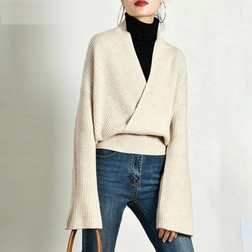 Plisseret sweater til kvinder