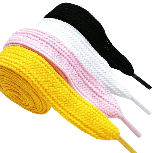 Ploché široké tkaničky 120x2 cm Polyesterové módní tkaničky do tenisek Boty Barevné tkaničky DIY doplněk Oblečení