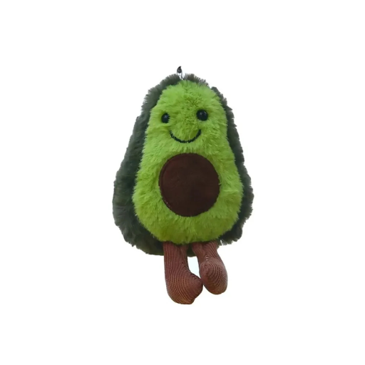 Pluche hondenspeelgoed avocado 15 x 10 cm zachte piepspeelgoed voor kleine en middelgrote honden