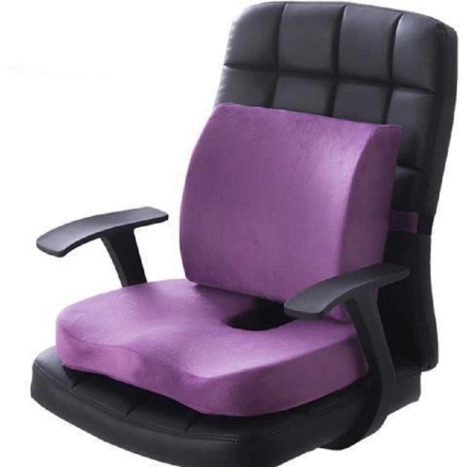 Pluche orthopedisch zitkussen met rugleuning P4087
