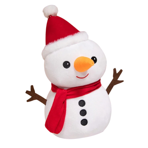Pluchen sneeuwman 40 cm Kerstdecoratie van zachte katoen en PP-katoen Schattige winter pluchen speelgoed voor kinderen en huisdecoratie
