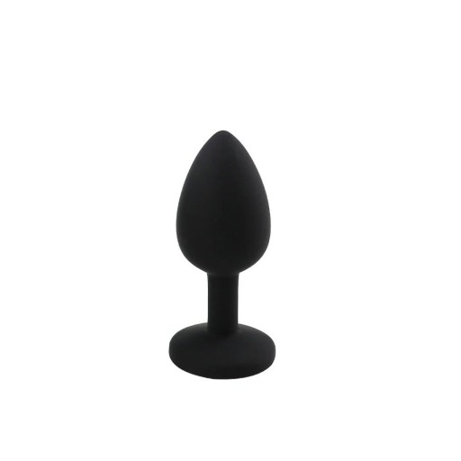 Plug anale in silicone con gemma rimovibile taglia L 4,2 x 9,5 cm confezione discreta