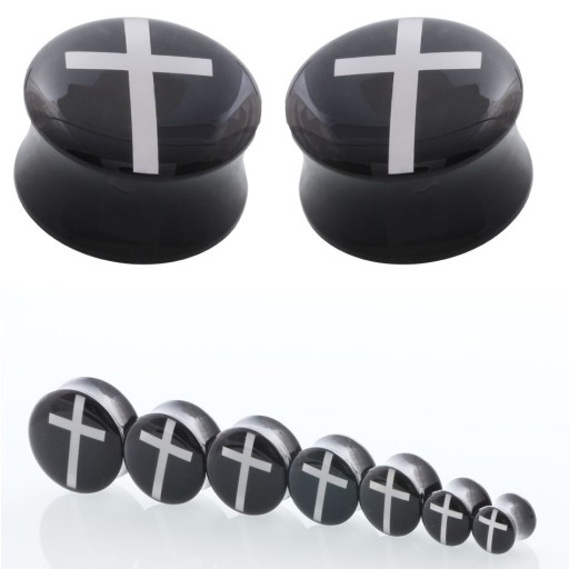 Plug de acrílico com cruz