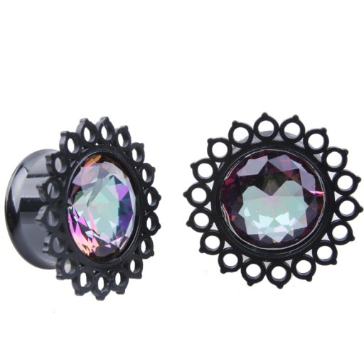 Plug decorado em acrílico com strass