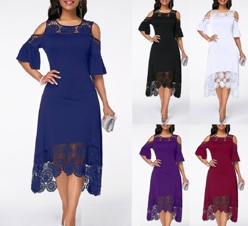 Plus size midi festkjole