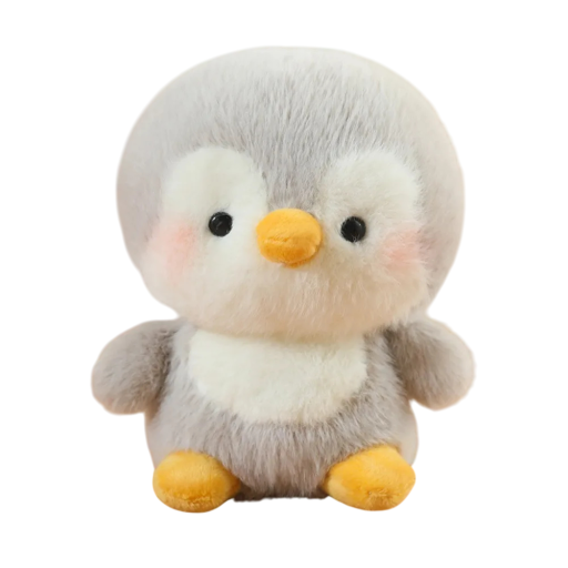 Plüsch-Pinguin 16 cm Grauweiße Plüschspielzeug mit gelbem Schnabel und Beinen Weicher Begleiter aus weichem Material mit Füllung aus PP-Baumwolle