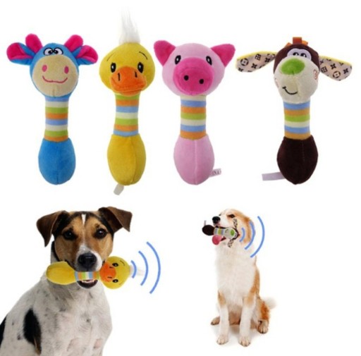 Plüss fütyülő játék kutyáknak, állatok alakú