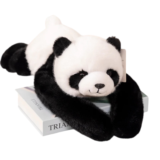 Plyš panda 45 cm Nagy puha játék PP pamutból Realisztikus fekete-fehér plüss állatka gyerekeknek Puha dekoráció a szobába és eredeti ajándék