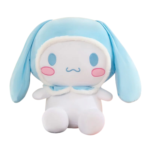 Plyšová hračka Cinnamoroll 25 cm Sanrio postavička s čiapkou a golierom Roztomilý plyšák Dekorácie Darček pre deti a fanúšikov kawaii štýlu