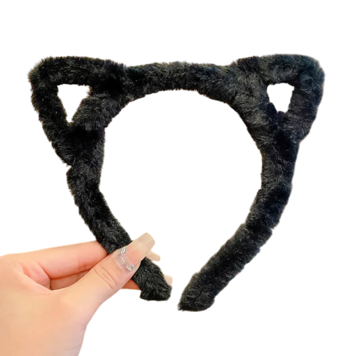 Plyšové kočičie uši čelenka Lolita 12 cm Chlpatá kreslená vlasová páska Cosplay kostým Párty kórejské vlasové doplnky pre dievčatá a ženy