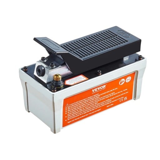 Pneumaticko-hydraulické nožní čerpadlo 10 000 PSI 1,6 l nádrž s kovovým krytem v šedé barvě na rovnání karoserie a tažné rámy