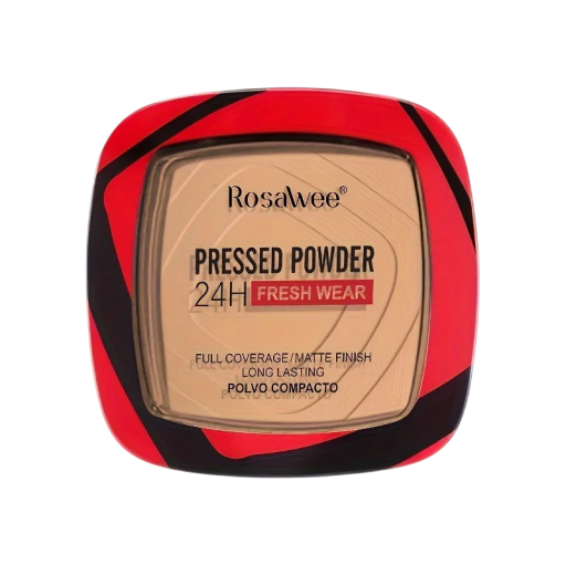 Pó compacto mate prensado para o rosto 6 g 24h de duração Cobertura total Aplicador em pó Maquilhagem compacta 6,7 x 6,7 cm Efeito mate perfeito