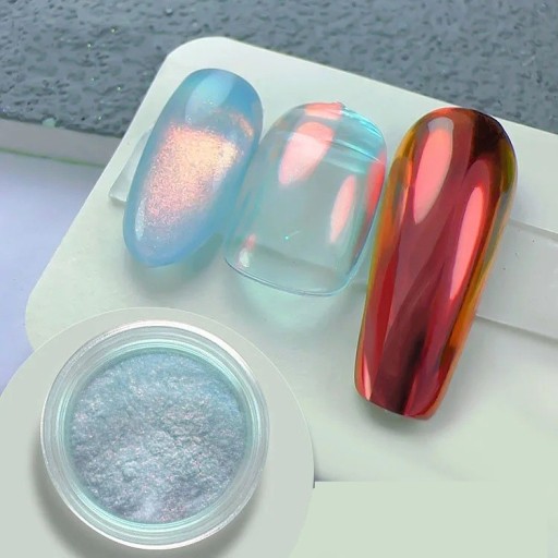 Pó de espelho perolado para unhas para Manicure - Efeito em Unhas de Gel e Acrílicas