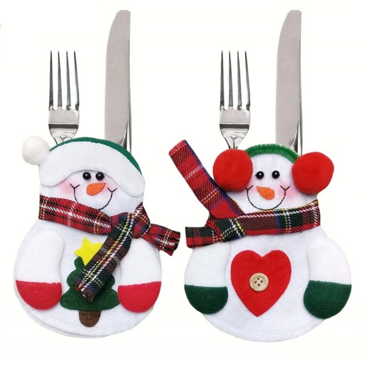 Pochette de Noël pour couverts 12 pièces