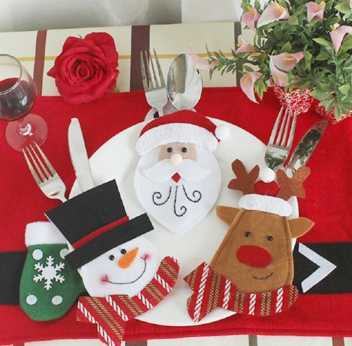 Pochette de Noël pour couverts 6 pcs