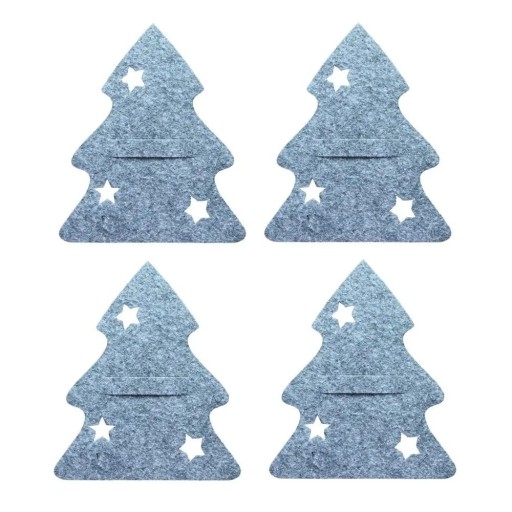 Pochette Natalizia per Posate - Albero 4 pz V132