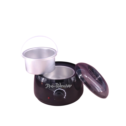 Podgrzewacz do wosku 18 x 15 cm 100 W Regulowany podgrzewacz do depilacji z silikonowym i metalowym wnętrzem, wyjmowanym pojemnikiem i wtyczką EU