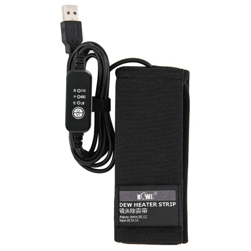 Podgrzewacz obiektywu USB do aparatów DSLR Obiektywy 80–110 mm Regulowany pas grzewczy przeciwrosowy z etui