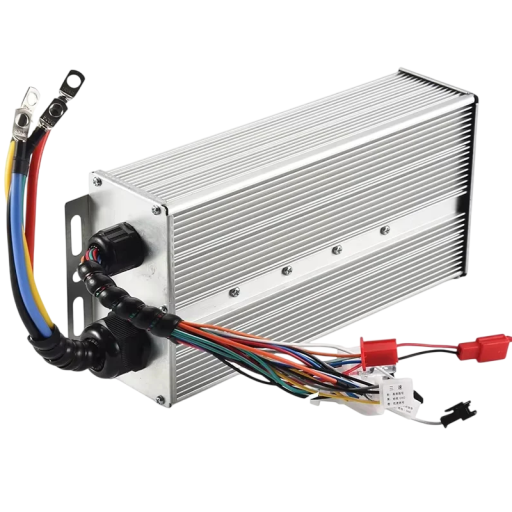 Podwójny regulator do roweru elektrycznego 48V–84V 5000W 80A plastik metal srebrna jednostka sterująca do e-bike i motocykli elektrycznych