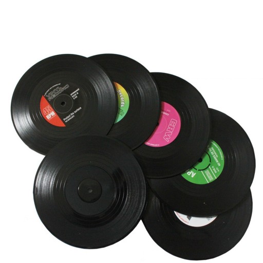 Poháralátétek - gramofonlemezek 6 db