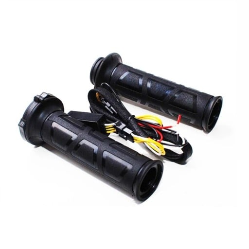 Poignées chauffantes pour moto 13,5 x 2,2 cm Universelles poignées en plastique de 22 mm avec réglage de la température pour guidons de quads