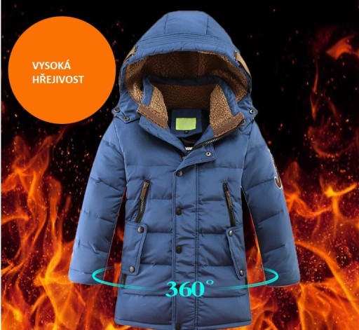 Poikien pitkä talvitakki J2529