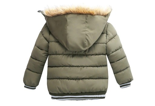 Poikien talvitakki turkiksella J2530