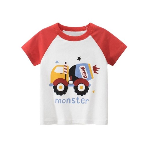 Pojk T-shirt med bil B1416