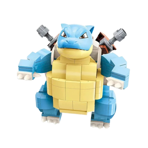 Pokémon byggesæt Blastoise 385 dele 15,5 x 15 x 12,5 cm Sammenfoldelig model af en vand-Pokémon Kreativt byggesæt til børn Samlerfigur