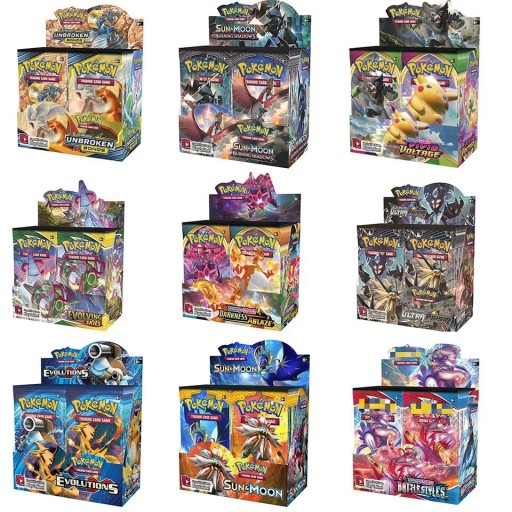 Pokemon-Karten – Komplettpackung 324 Stück – 36 Stück Packungen