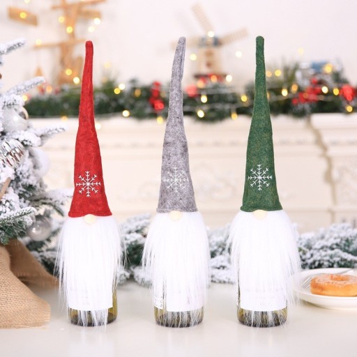 Pokrowiec na butelkę bożonarodzeniowego elfa