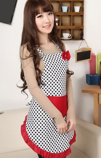 Polka Dot Kitchen Apron J1356