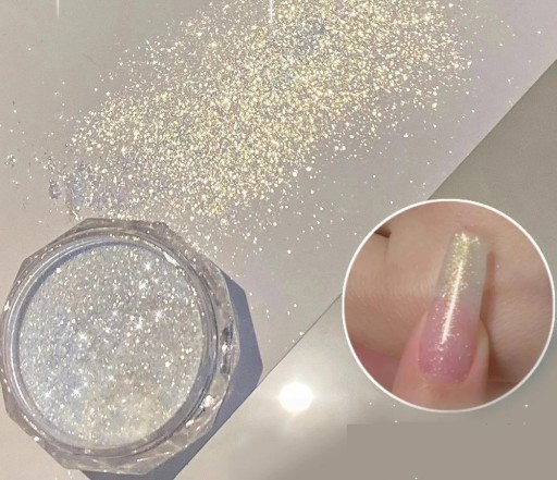 Polvo brillante para uñas para manicura – Efecto radiante en uñas de gel y acrílicas