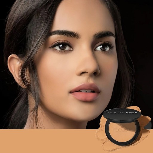 Polvos faciales resistentes al agua con espejo y esponja Polvos fijadores compactos para prolongar la durabilidad del maquillaje Polvos finos de larga duración para cubrir imperfecciones