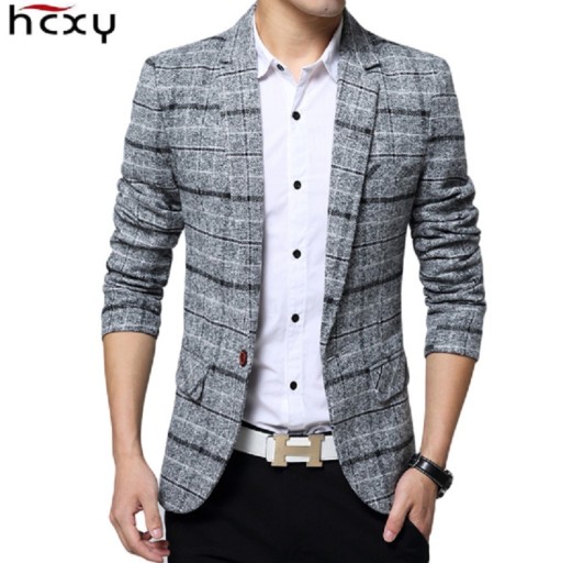 Πολυτελές ανδρικό καρό σακάκι J1992