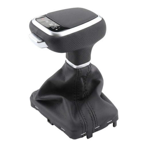 Pomello del cambio con retroilluminazione LED 99 × 58 × 106 mm, pelle e plastica, nera, per Audi A4, A5, Q5, S5 con cambio automatico