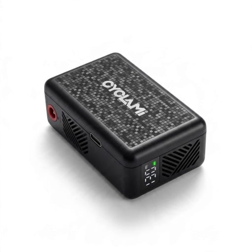 Pompe électrique de poche pour vélo CYCLAMI AM6 Préréglage de pression Max 130 PSI 7,5 x 4,6 x 3 cm Moteur sans balais USB-C Noir