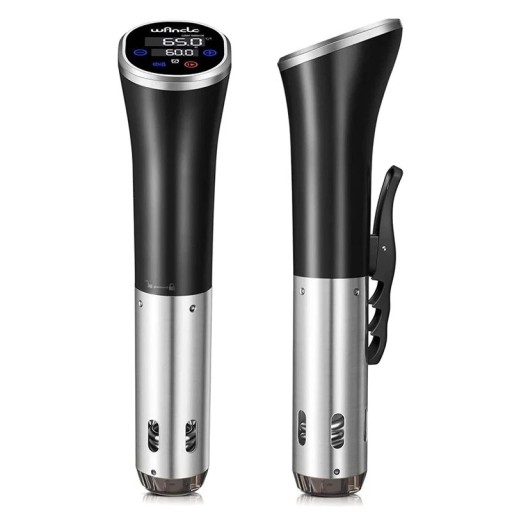 Ponorný vařič s dotykovým displejem 1100 W nerezový černo stříbrný elektrický vařič pro přesný ohřev vody