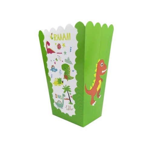 Popcorn Box with Dinosaurs 6 pcs
