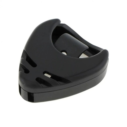Porta púas de plástico con práctico estuche Soporte para guitarra negro Agarre autoadhesivo para guardar cómodamente las púas Accesorios musicales