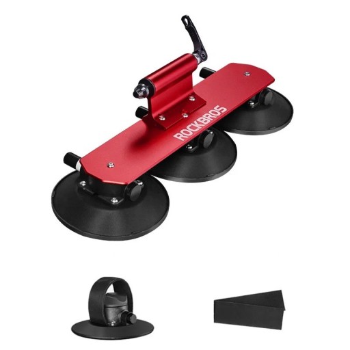 Portabicicletas de techo ROCKBROS para una bicicleta con tres ventosas 47 x 13 cm para el techo del coche sin perforaciones ni montajes permanentes